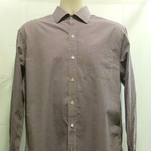 Nautica Purple an White Patten Dress Shirt